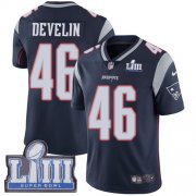Wholesale Cheap Nike Patriots #46 James Develin Navy Blue Team Color Super Bowl LIII Bound Youth Stitched NFL Vapor Untouchable Limited Jersey