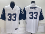 Wholesale Cheap Men's Dallas Cowboys #33 Tony Dorsett White Color Rush Stitched NFL Nike Limited Jersey