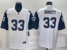 Wholesale Cheap Men\'s Dallas Cowboys #33 Tony Dorsett White Color Rush Stitched NFL Nike Limited Jersey