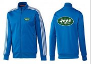 Wholesale Cheap NFL New York Jets Team Logo Jacket Blue_2