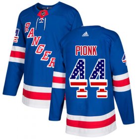 Wholesale Cheap Adidas Rangers #44 Neal Pionk Royal Blue Home Authentic USA Flag Stitched NHL Jersey