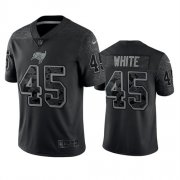 Wholesale Cheap Men's Tampa Bay Buccaneers #45 Devin White Black Reflective Limited Stitched Jersey
