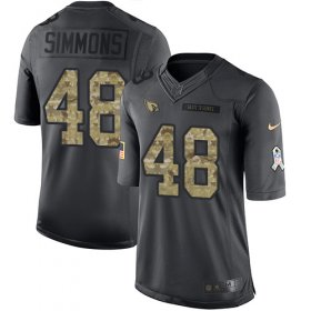 Wholesale Cheap Nike Cardinals #48 Isaiah Simmons Black Youth Stitched NFL Limited 2016 Salute to Service Jersey