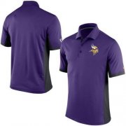 Wholesale Cheap Men's Nike NFL Minnesota Vikings Purple Team Issue Performance Polo