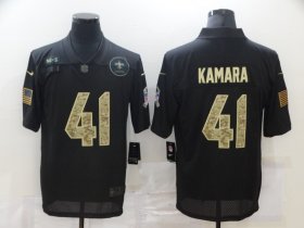 Wholesale Cheap Men\'s New Orleans Saints #41 Alvin Kamara Black Camo 2020 Salute To Service Stitched NFL Nike Limited Jersey