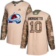Wholesale Cheap Adidas Avalanche #10 Sven Andrighetto Camo Authentic 2017 Veterans Day Stitched NHL Jersey