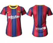 Wholesale Cheap Women 2020-2021 Barcelona home aaa version blank red Soccer Jerseys