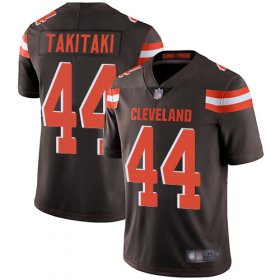 Wholesale Cheap Nike Browns #44 Sione Takitaki Brown Team Color Men\'s Stitched NFL Vapor Untouchable Limited Jersey