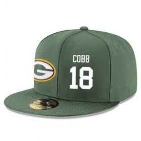 Wholesale Cheap Green Bay Packers #18 Randall Cobb Snapback Cap NFL Player Green with White Number Stitched Hat