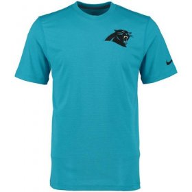 Wholesale Cheap Men\'s Carolina Panthers Nike Blue Stadium Touch Performance T-Shirt