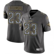 Wholesale Cheap Nike Saints #23 Marshon Lattimore Gray Static Men's Stitched NFL Vapor Untouchable Limited Jersey