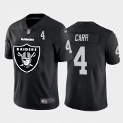 Wholesale Cheap Las Vegas Raiders #4 Derek Carr Black Men's Nike Big Team Logo Player Vapor Limited NFL Jersey