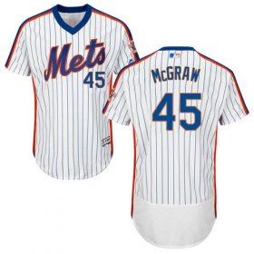 Wholesale Cheap Mets #45 Tug McGraw White(Blue Strip) Flexbase Authentic Collection Alternate Stitched MLB Jersey
