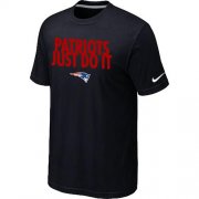 Wholesale Cheap Nike New England Patriots Just Do It Black T-Shirt