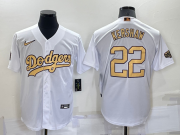 Wholesale Men's Los Angeles Dodgers #22 Clayton Kershaw White 2022 All Star Stitched Cool Base Nike Jersey