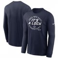 Cheap Men's Dallas Cowboys Navy 2023 NFC East Division Champions Locker Room Trophy Collection Long Sleeve T-Shirt
