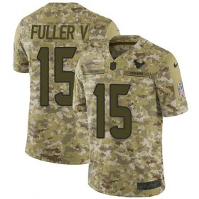 Wholesale Cheap Nike Texans #15 Will Fuller V Camo Men\'s Stitched NFL Limited 2018 Salute To Service Jersey
