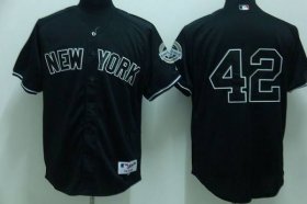 Wholesale Cheap Yankees #42 Mariano Rivera Stitched Black MLB Jersey