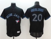 Wholesale Cheap Blue Jays #20 Josh Donaldson Black Fashion Flexbase Authentic Collection Stitched MLB Jersey