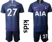 Wholesale Cheap Tottenham Hotspur #27 Lukaks Away Kid Soccer Club Jersey