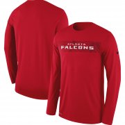 Wholesale Cheap Atlanta Falcons Nike Sideline Seismic Legend Long Sleeve T-Shirt Red