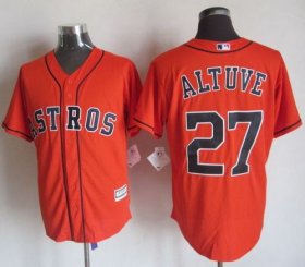 Wholesale Cheap Astros #27 Jose Altuve Orange New Cool Base Stitched MLB Jersey