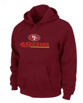 Wholesale Cheap San Francisco 49ers Authentic Logo Pullover Hoodie Red