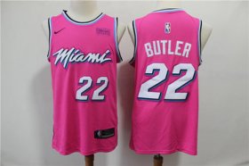 Wholesale Cheap Heat 22 Jimmy Butler Pink Earned Edition Nike Swingman Jersey