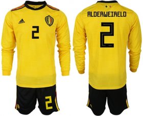 Wholesale Cheap Belgium #2 Alderweireld Away Long Sleeves Soccer Country Jersey