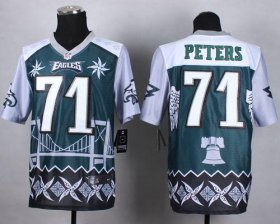 Wholesale Cheap Nike Eagles #71 Jason Peters Midnight Green Men\'s Stitched NFL Elite Noble Fashion Jersey