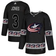 Wholesale Cheap Adidas Blue Jackets #3 Seth Jones Black Authentic Team Logo Fashion Stitched NHL Jersey