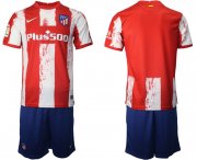 Wholesale Cheap Men 2021-2022 Club Atletico Madrid home red blank Nike Soccer Jersey