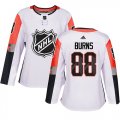 Wholesale Cheap Adidas Sharks #88 Brent Burns White 2018 All-Star Pacific Division Authentic Women's Stitched NHL Jersey