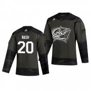Wholesale Cheap Columbus Blue Jackets #20 Riley Nash Adidas 2019 Veterans Day Men's Authentic Practice NHL Jersey Camo
