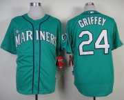 Wholesale Cheap Mariners #24 Ken Griffey Green Alternate Cool Base Stitched MLB Jersey