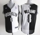 Wholesale Cheap Brooklyn Nets #8 Deron Williams Revolution 30 Swingman Black/White Two Tone Jersey