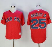Wholesale Cheap Red Sox #25 Jackie Bradley Jr Red New Cool Base 2018 World Series Stitched MLB Jersey