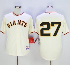 Wholesale Cheap Giants #27 Juan Marichal Cream Cool Base Stitched MLB Jersey