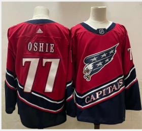 Wholesale Cheap Men\'s Washington Capitals #77 T.J. Oshie Red 2021 Retro Stitched NHL Jersey