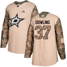 Cheap Adidas Stars #37 Justin Dowling Camo Authentic 2017 Veterans Day Stitched NHL Jersey