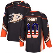 Wholesale Cheap Adidas Ducks #10 Corey Perry Black Home Authentic USA Flag Youth Stitched NHL Jersey