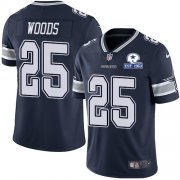 Wholesale Cheap Nike Cowboys #25 Xavier Woods Navy Blue Team Color Men's Stitched With Established In 1960 Patch NFL Vapor Untouchable Limited Jersey