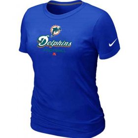Wholesale Cheap Women\'s Nike Miami Dolphins Critical Victory NFL T-Shirt Blue