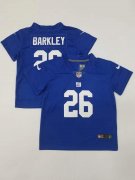 Wholesale Cheap Toddler New York Giants #26 Saquon Barkley Limited Blue Vapor Stitched Jersey