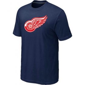 Wholesale Cheap Detroit Red Wings Big & Tall Logo Midnight Blue NHL T-Shirt