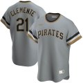 Wholesale Cheap Pittsburgh Pirates #21 Roberto Clemente Nike Road Cooperstown Collection Player MLB Jersey Gray
