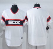 Wholesale Cheap White Sox Blank White New Cool Base Alternate Home Stitched MLB Jersey
