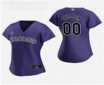Wholesale Cheap Women's Custom Colorado Rockies 2020 Purple Alternate Nike Jersey
