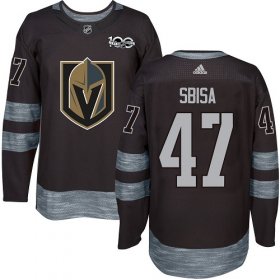 Wholesale Cheap Adidas Golden Knights #47 Luca Sbisa Black 1917-2017 100th Anniversary Stitched NHL Jersey