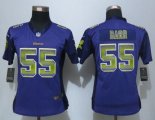 Wholesale Cheap Nike Vikings #55 Anthony Barr Purple Team Color Women's Stitched NFL Elite Strobe Jersey